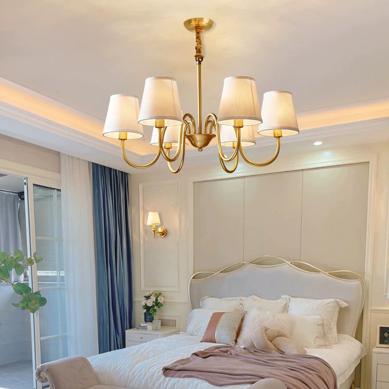 Interior Design Gold - Miedziany żyrandol do salonu sypialnia gabinet