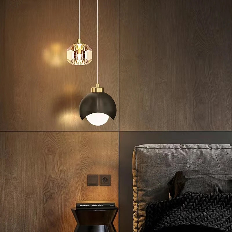 Interior Design Gold - Lampa wisząca do sypialni, lampka nocna,
