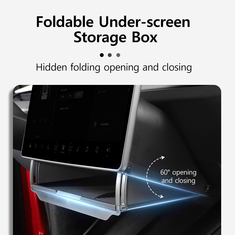 Schowek pod ekranem dla Tesla  – Interior Design Presentation recenzja i cena