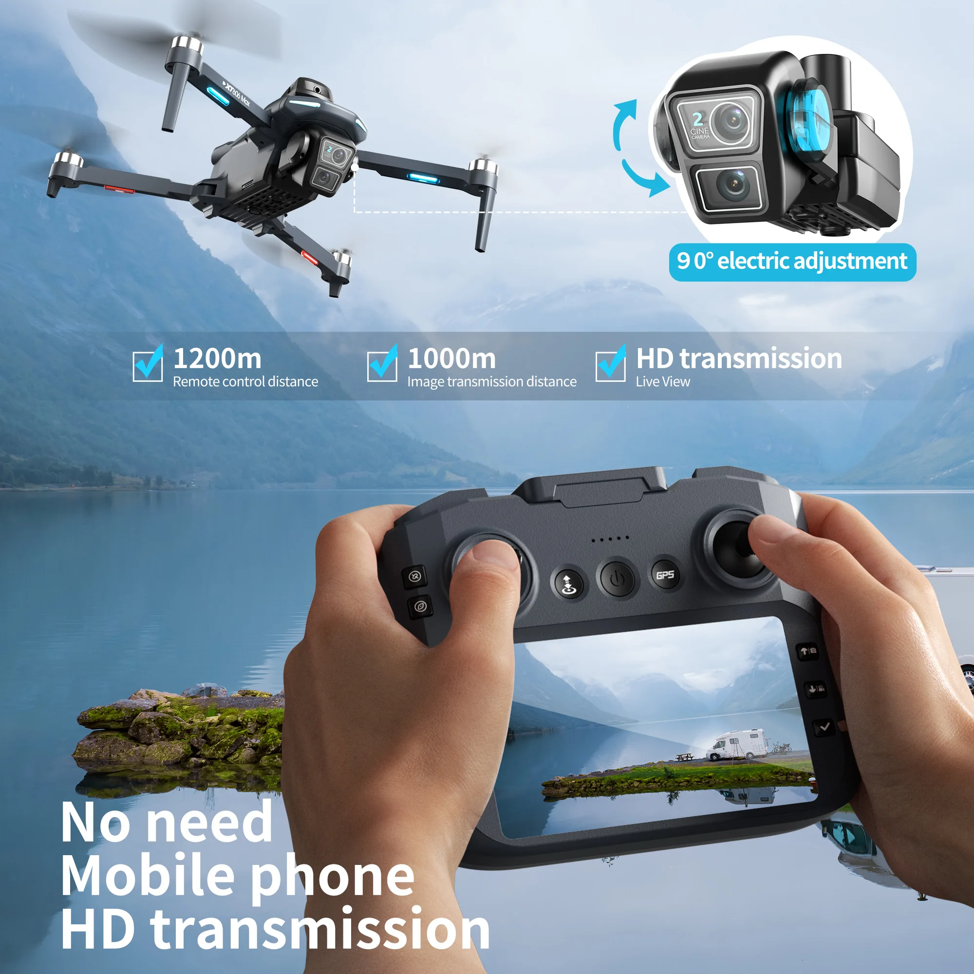 Dron GPS Lenovo XT606 MAX 4K P – Interior Design Game recenzja i cena