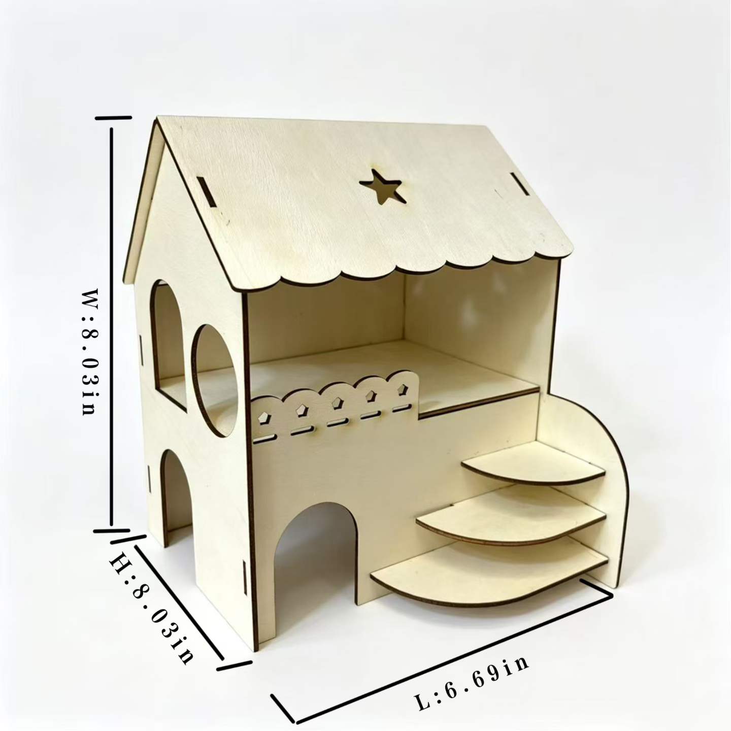 Dwupoziomowy drewniany domek d – Interior Design Gold recenzja i cena